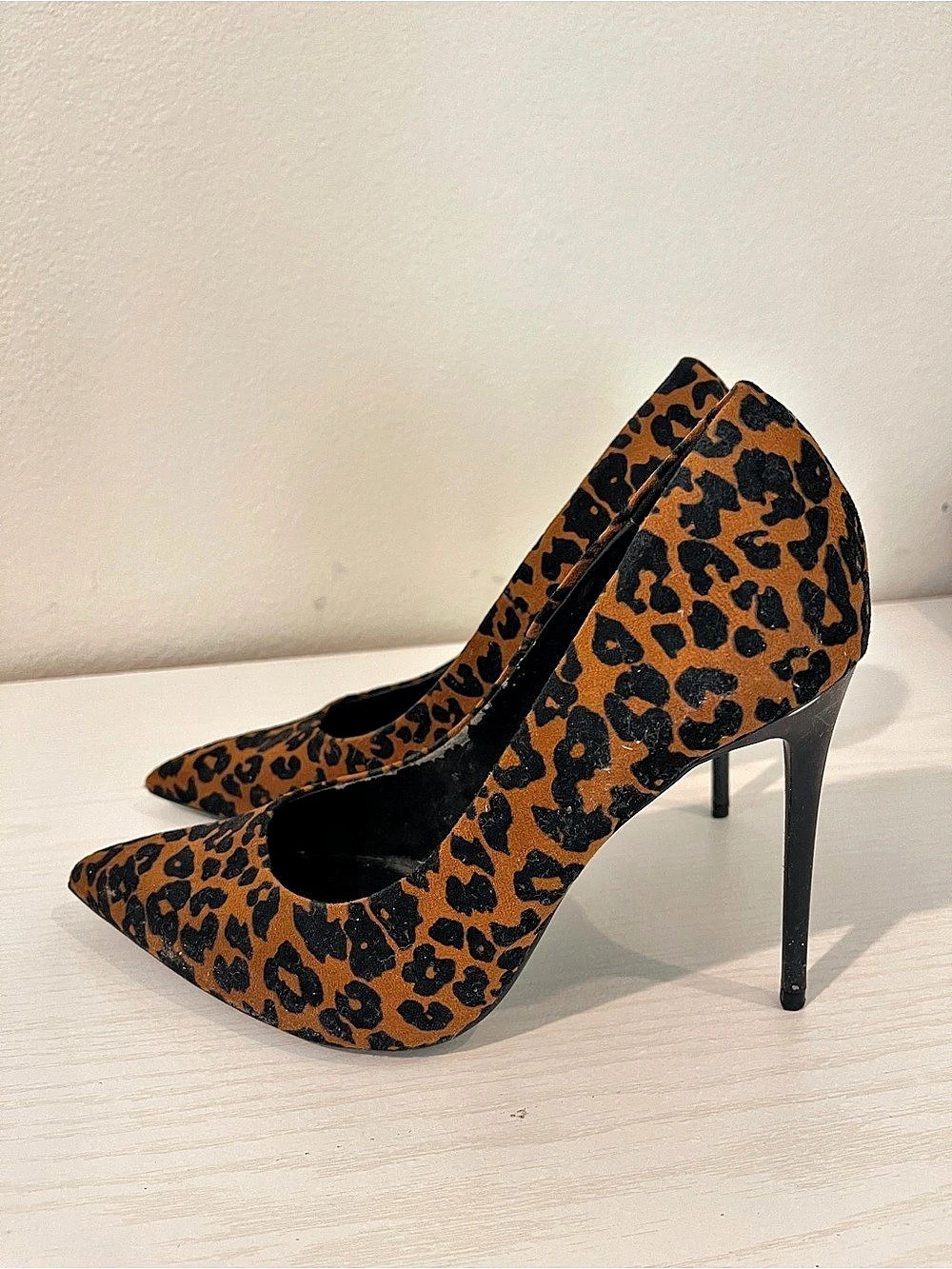 BASIC COLLECTION Leopard Print Pointed-Toe Heels
